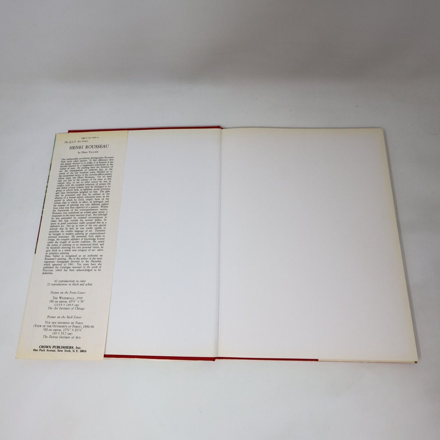 1979 Henri Rousseau The Douanier a File Artist's Monograph by Dora Vallier Book