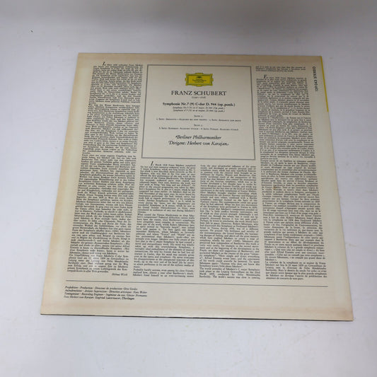 Herbert von Karajan Schubert Symphonie Nr. 7 (9)  Berliner LP Record 139 043