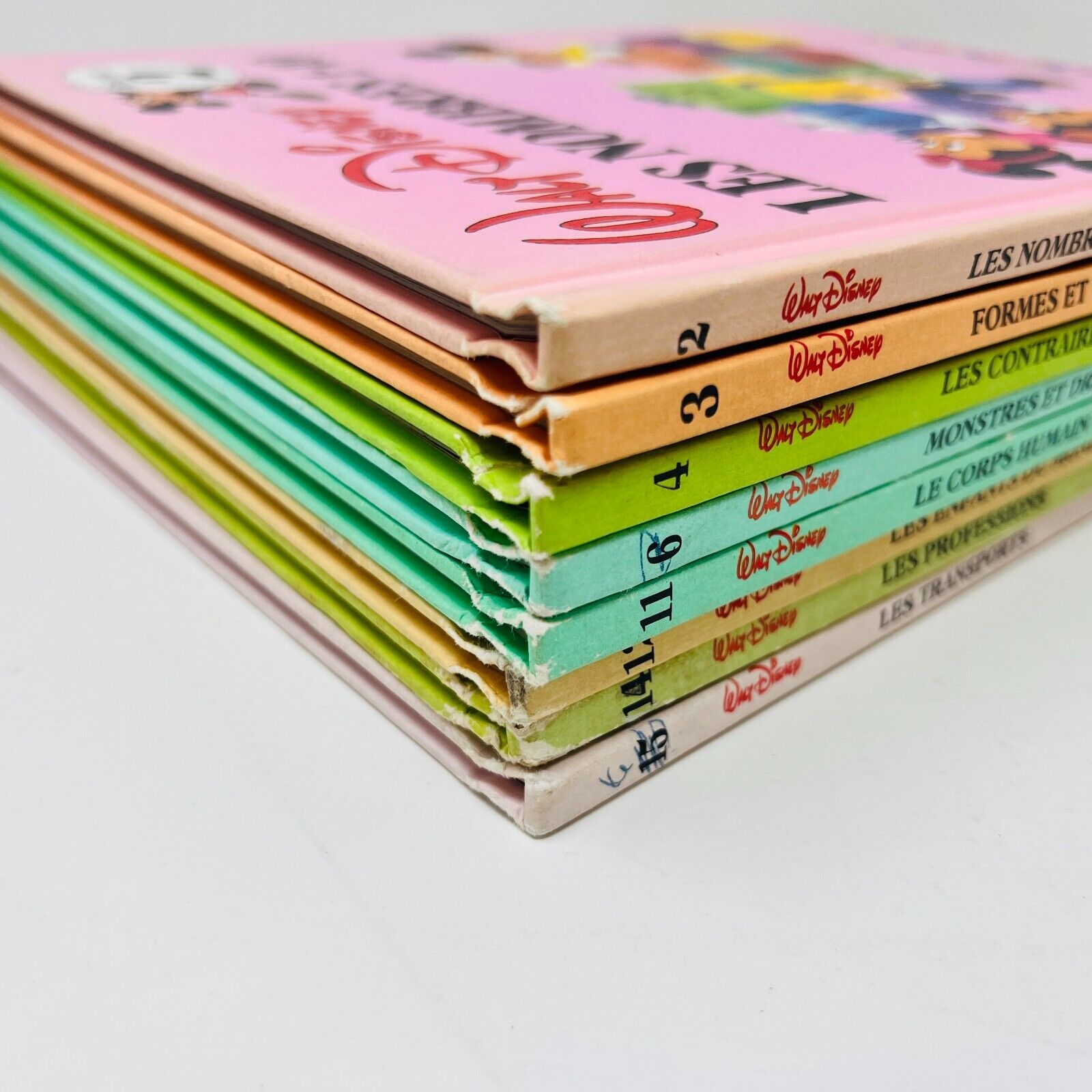 8x J'Apprends en m'Amusant Walt Disney Livres Français/French Children Lot 80s