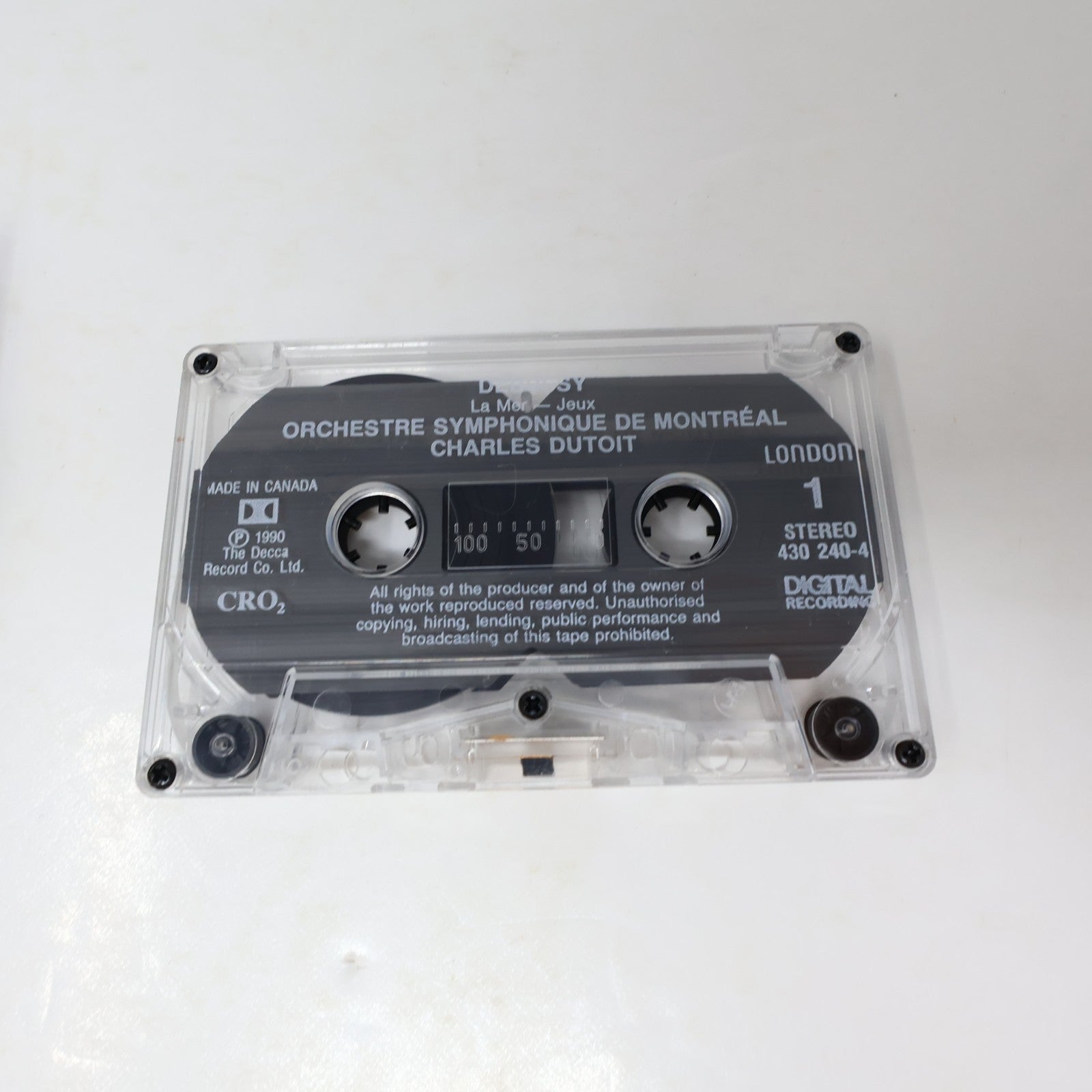 Debussy 2 Cassettes Lot Charles Dutoit/Montréal OSM La Mer/Jeux/Images/Nocturnes