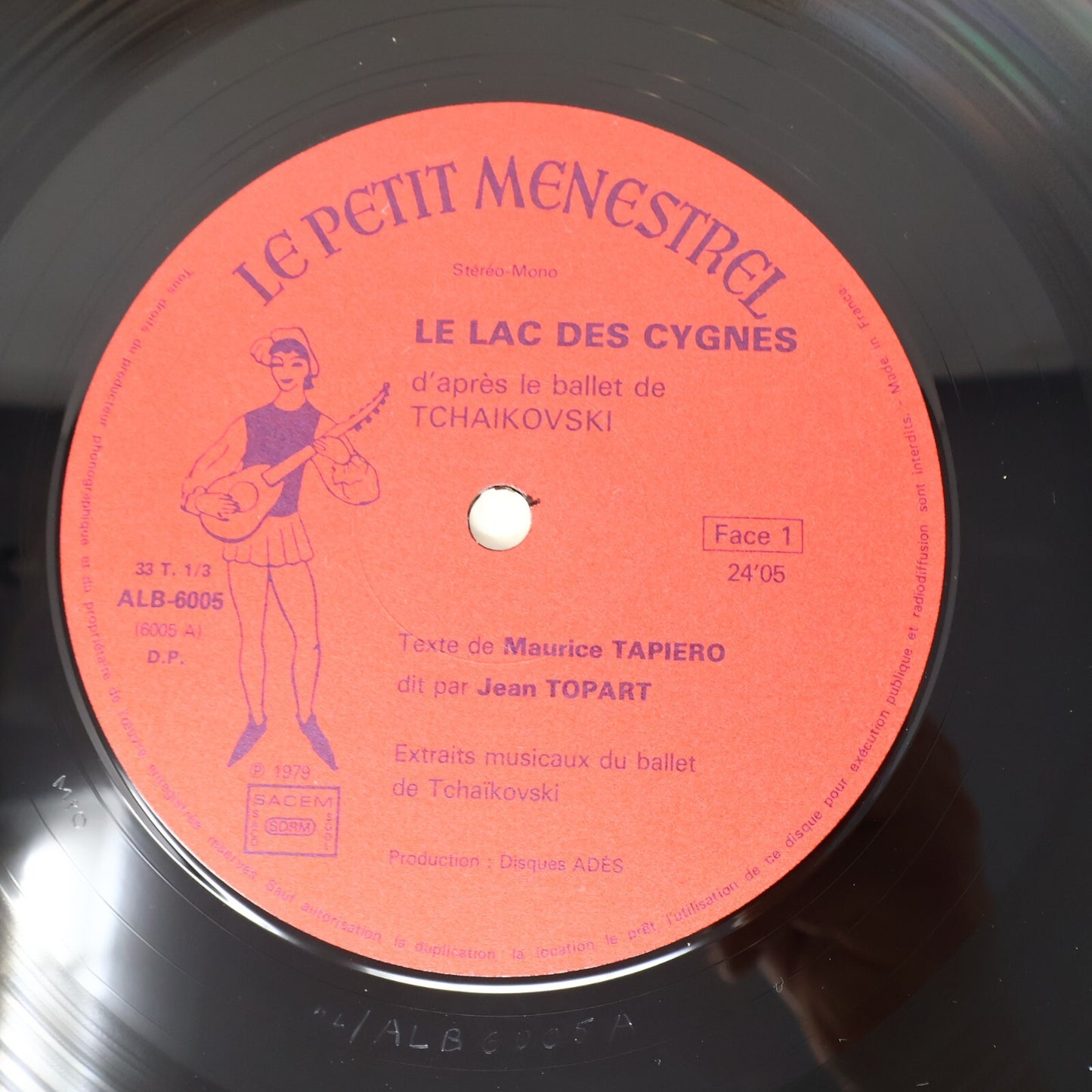 Le Lac des Cygnes Tchaikovski Jean Topart Disque Record Vinyl ALB-6005 Français