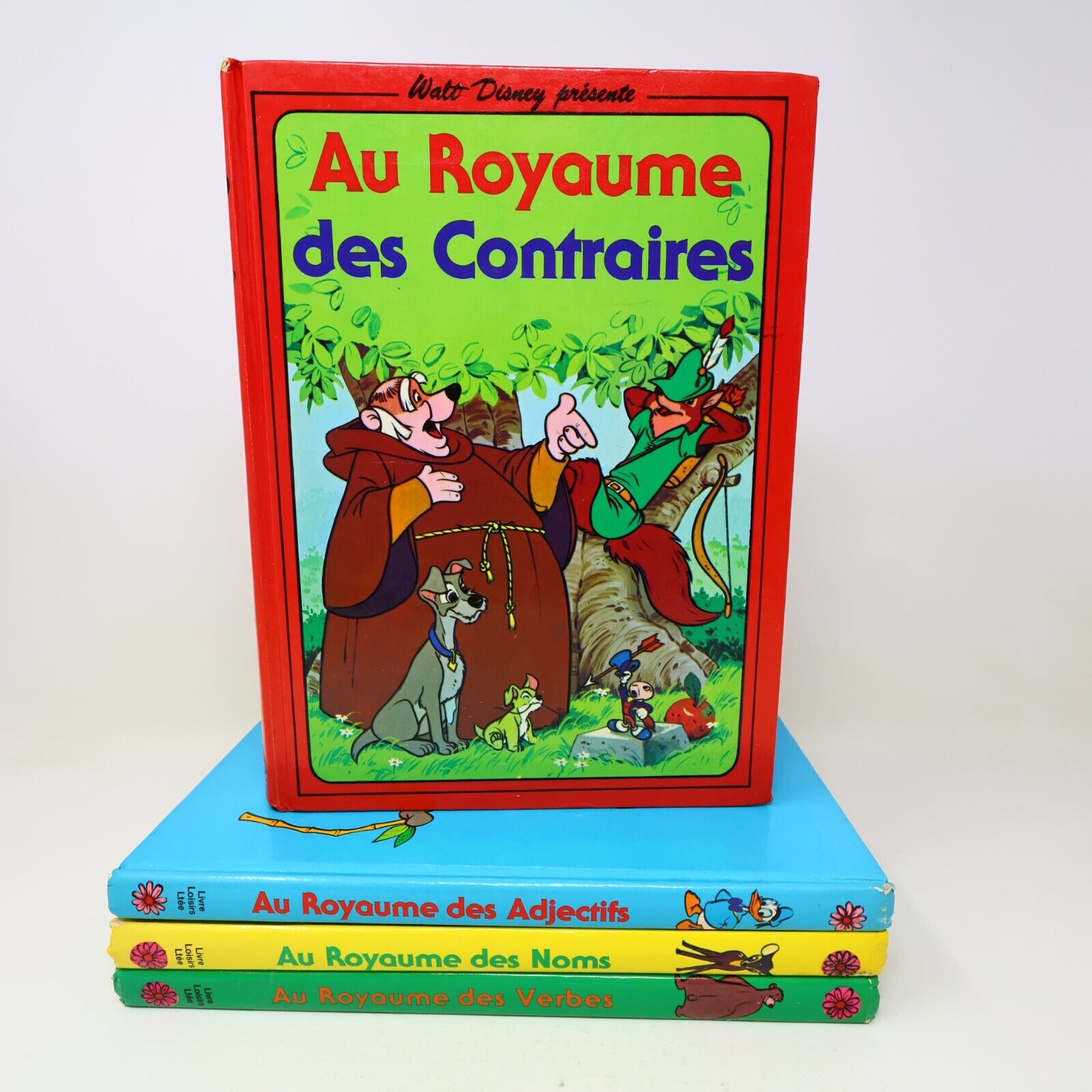 1979 Au Royaume des Noms Verbes Adjectifs Contraires Disney Lot 4 Livres Enfants