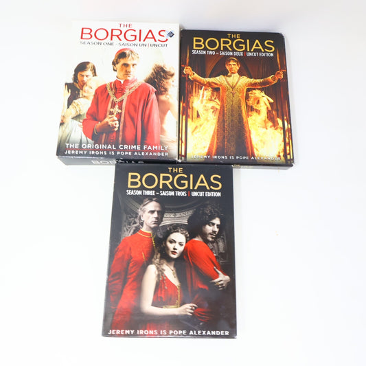 The Borgias Complete Series Uncut Season #1-2-3 DVD Set NTSC English & Français