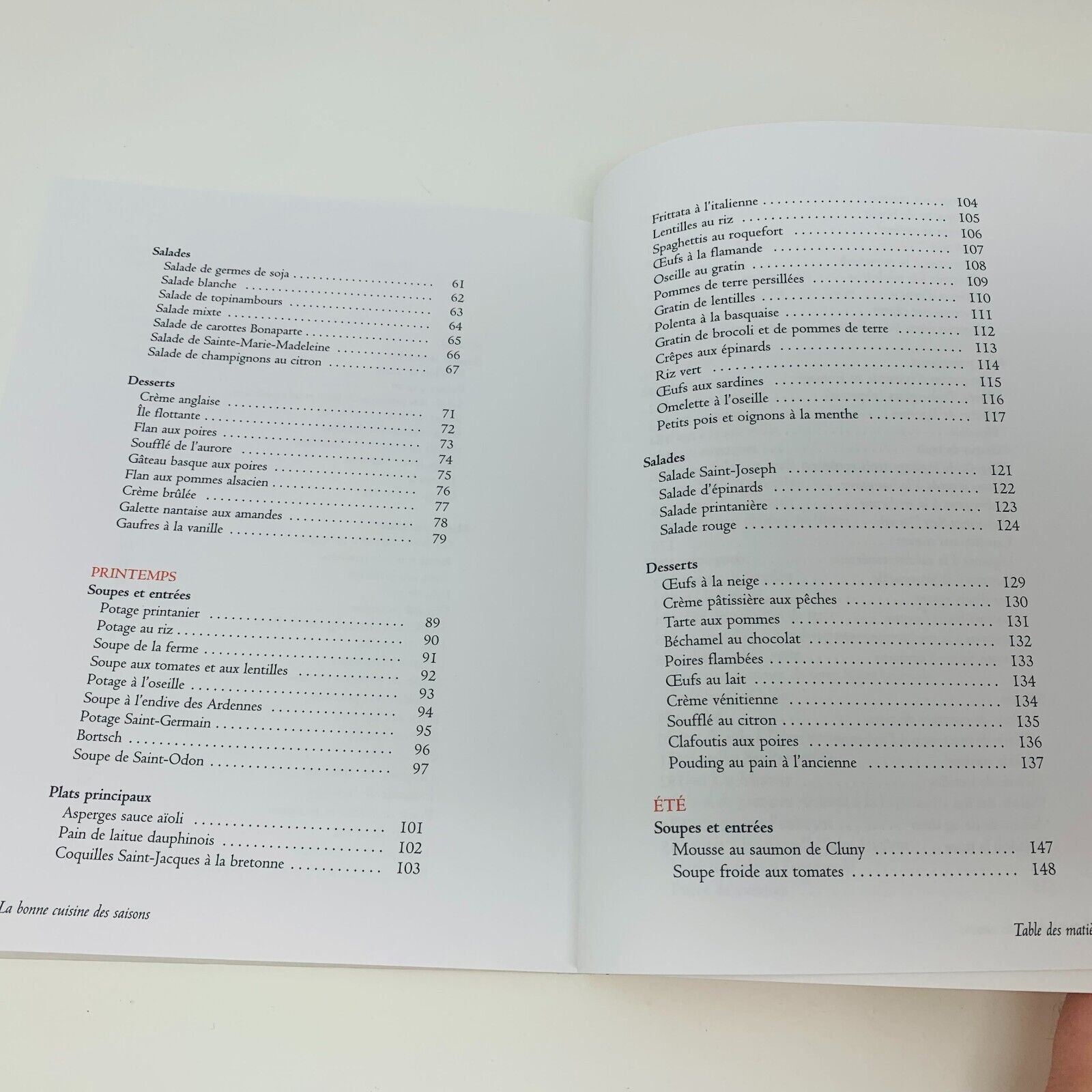 La Bonne Cuisine des Saisons Livre de Recettes Frère D'Avila-Latourette Français
