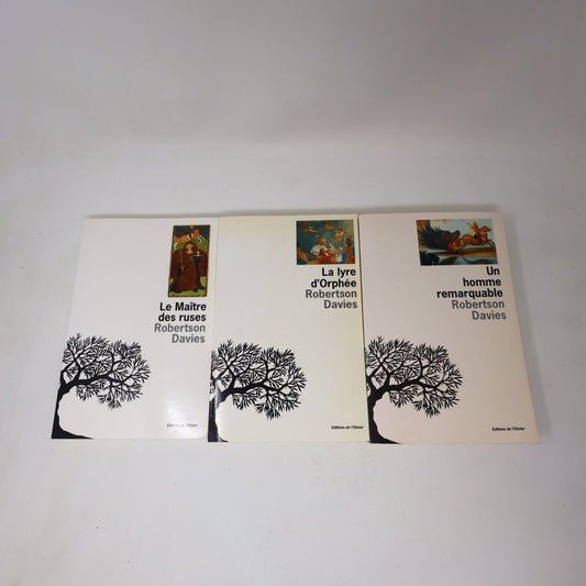 Lot 3 Robertson Davies Homme Remarquable Lyre d'Orphée Maître des Muses Livres