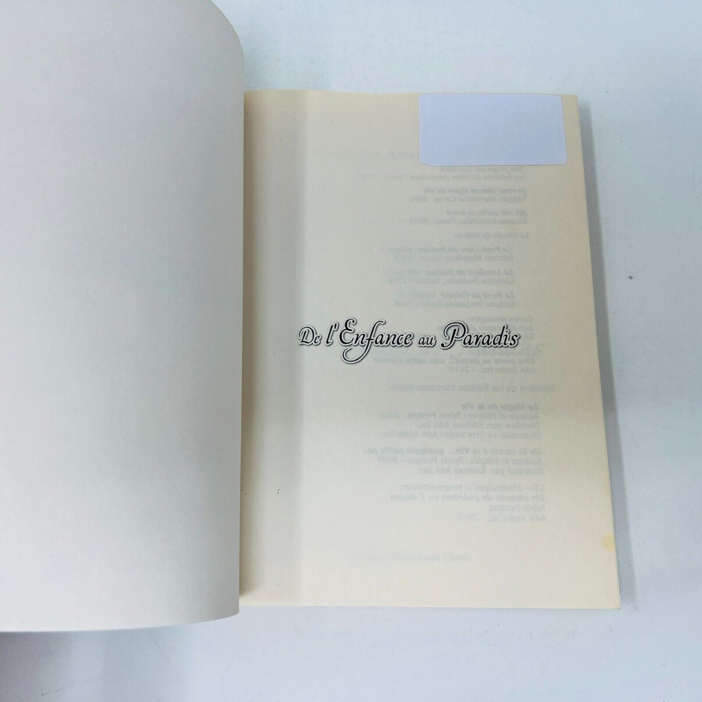 2012 De l'Enfance au Paradis de Marjolaine Caron Ange Enfant Français Paperback