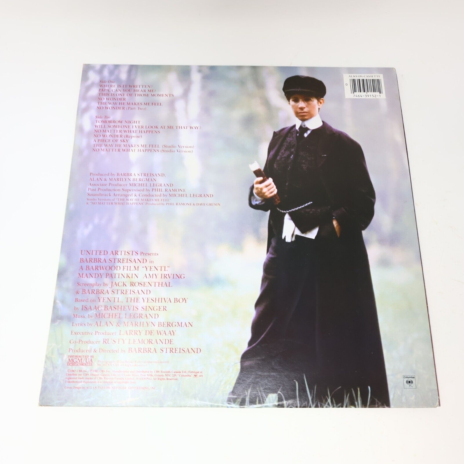 Barbra Streisand Yentl Movie Soundtrack LP Record Vinyl 1983 Columbia JS 3915
