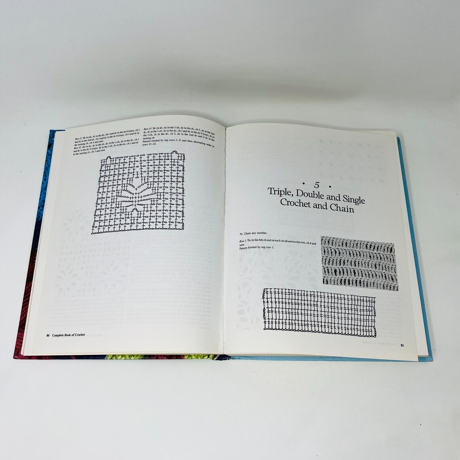 1985 Complete Book of Crochet Stitch-Designs by Linda P. Schapper HC Patterns