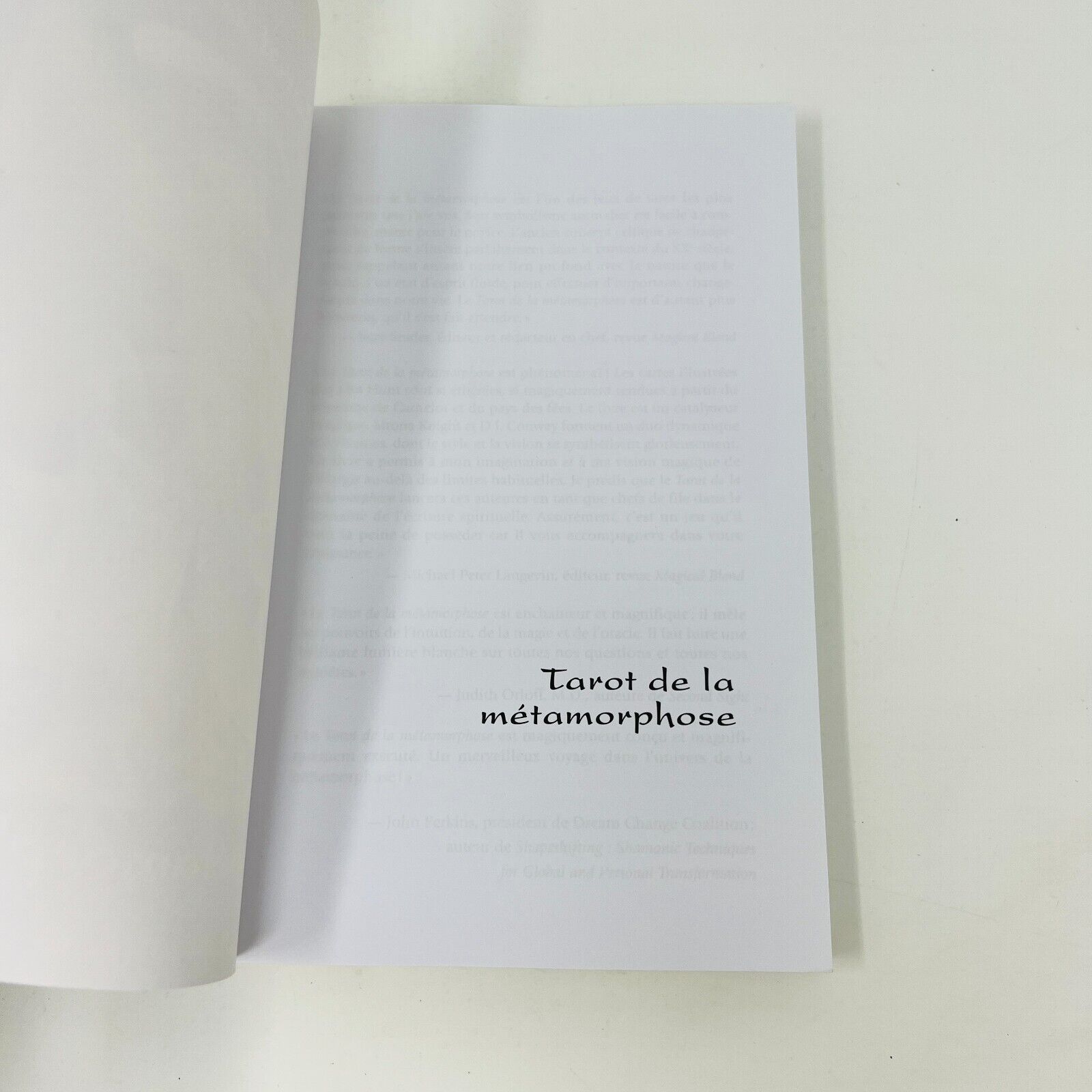 Tarot de la Métamorphose -Livre Seulement- en Français D.J. Conway/Sirona Knight
