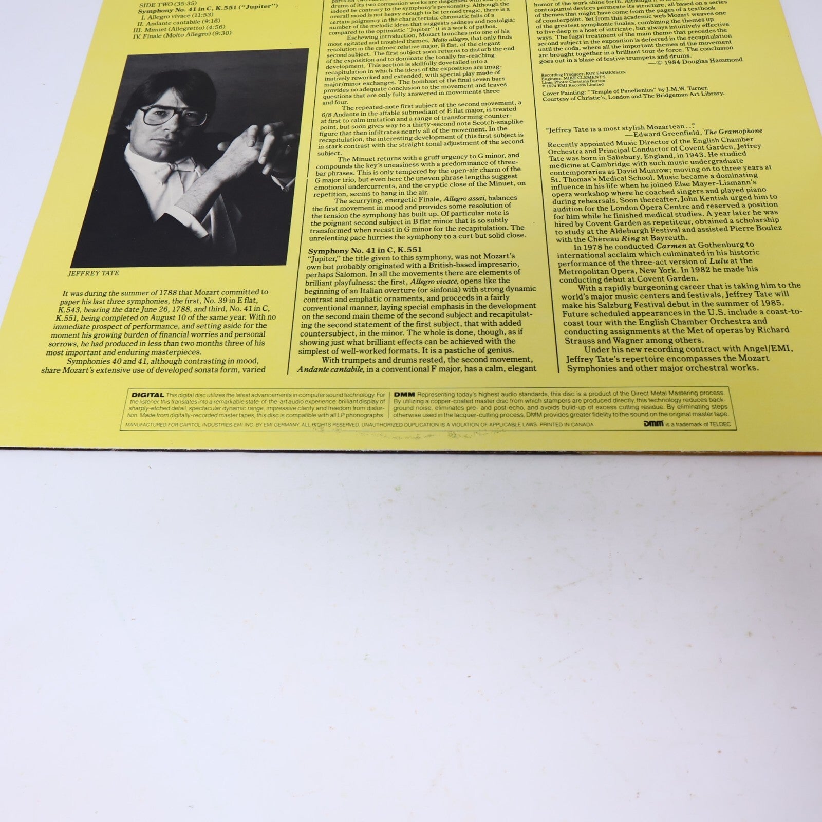 Jeffrey Tate English Chamber Orchestra Mozart Symphony 40-41 LP Record AE-344440