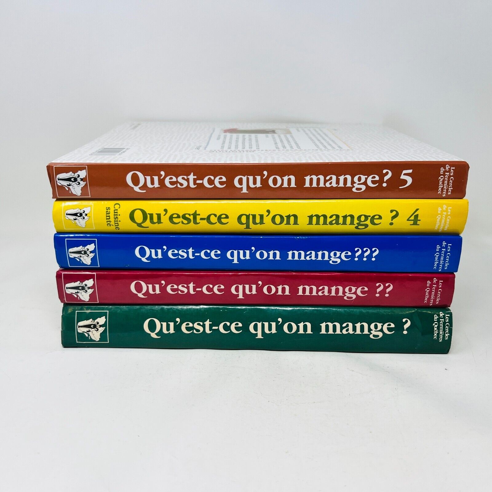 Qu'est-ce qu'on Mange? #1-5 Série Complète Recettes Cercles Fermières Québec Lot