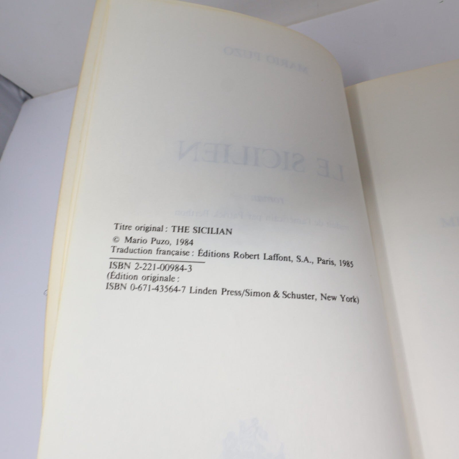 Mario Puzo Lot 3 Livres Le Parrain/Sicilien/C'est Idiot de Mourir Thriller PB