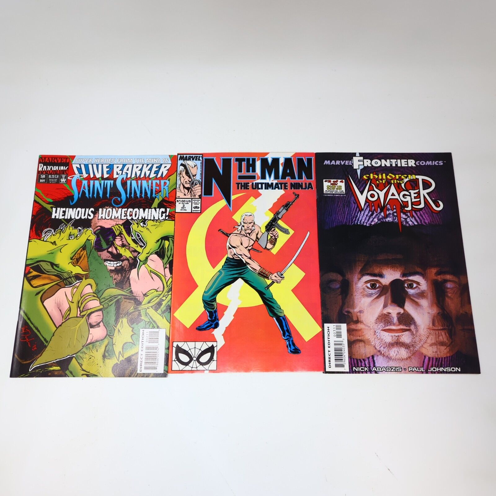 Lot of 9 Mixed Marvel Comics Psi Force Saint Sinner Sub-Mariner Deathlok 1989-93