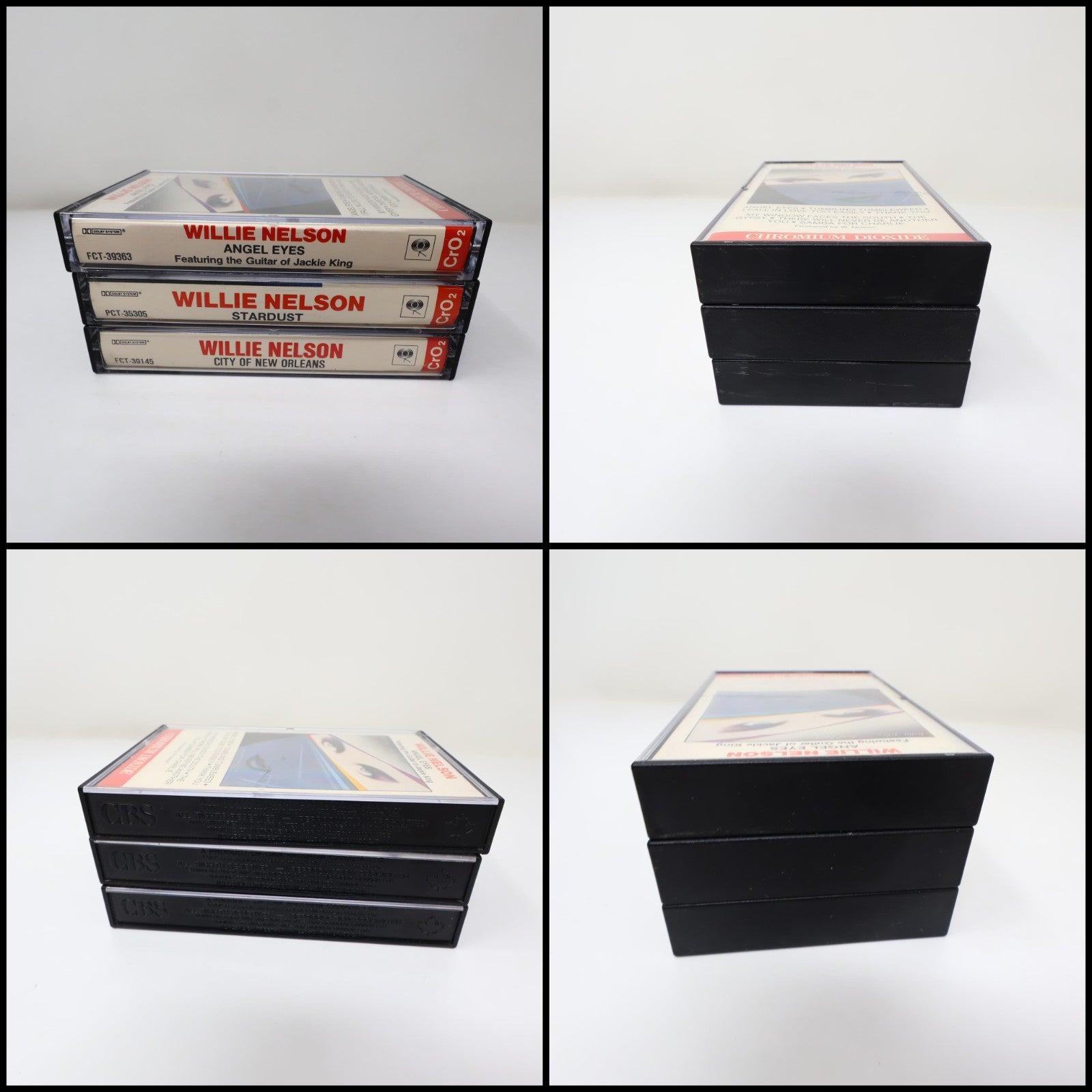 Willie Nelson 3 Cassettes Lot City Of New Orleans/Angel Eyes/Stardust