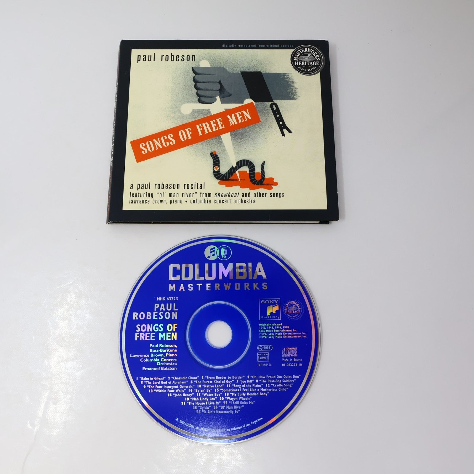 Paul Robeson Songs of Free Men CD Sony Classical MHK 63223 Balm In Gilead
