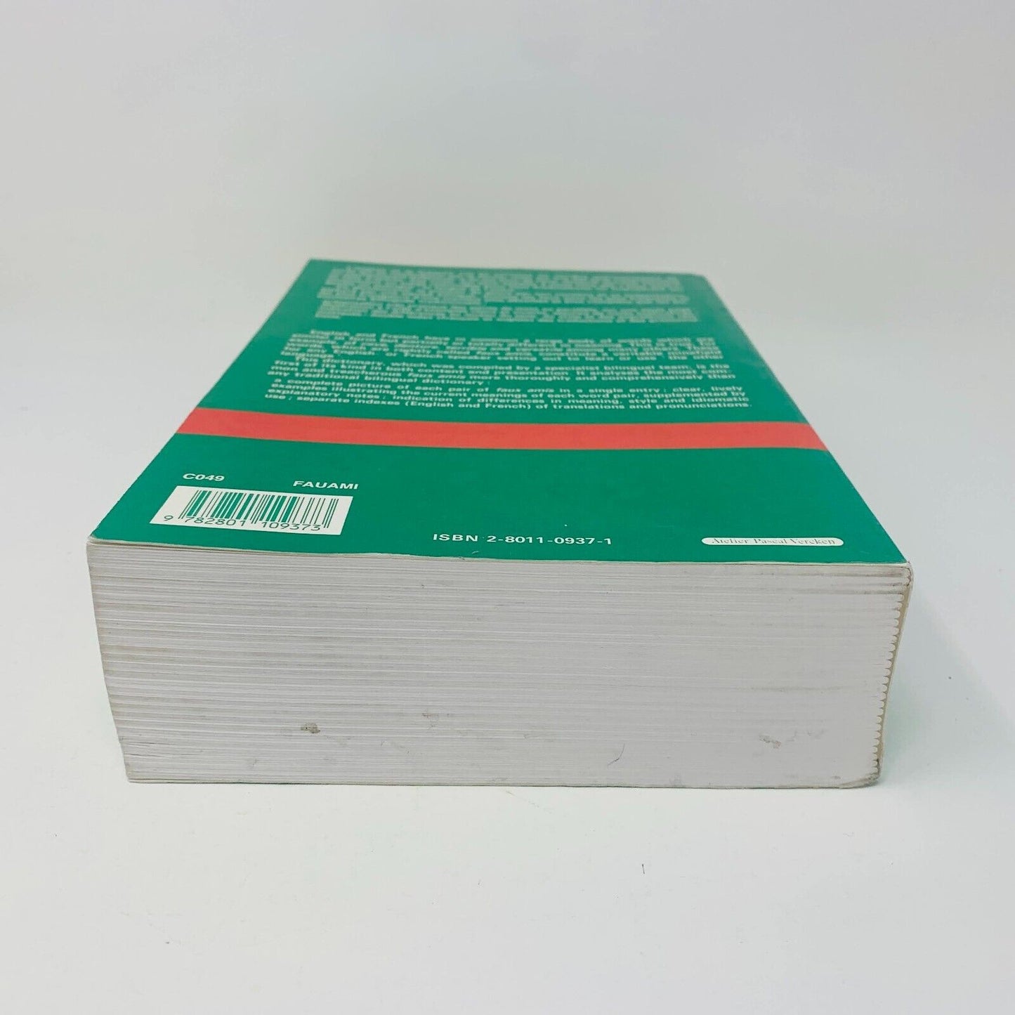 1995 Dictionnaire des Faux Amis Francais-Anglais/French-English Duculot Van Roey