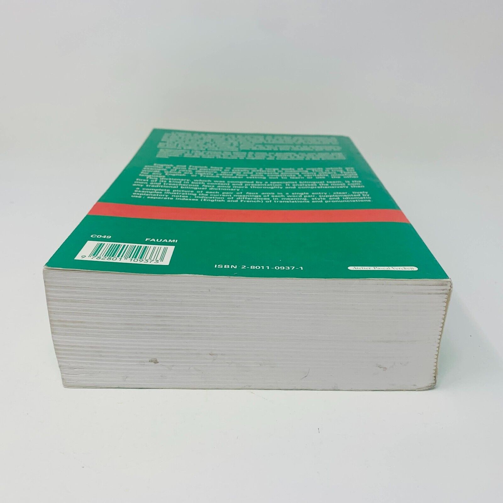 1995 Dictionnaire des Faux Amis Francais-Anglais/French-English Duculot Van Roey