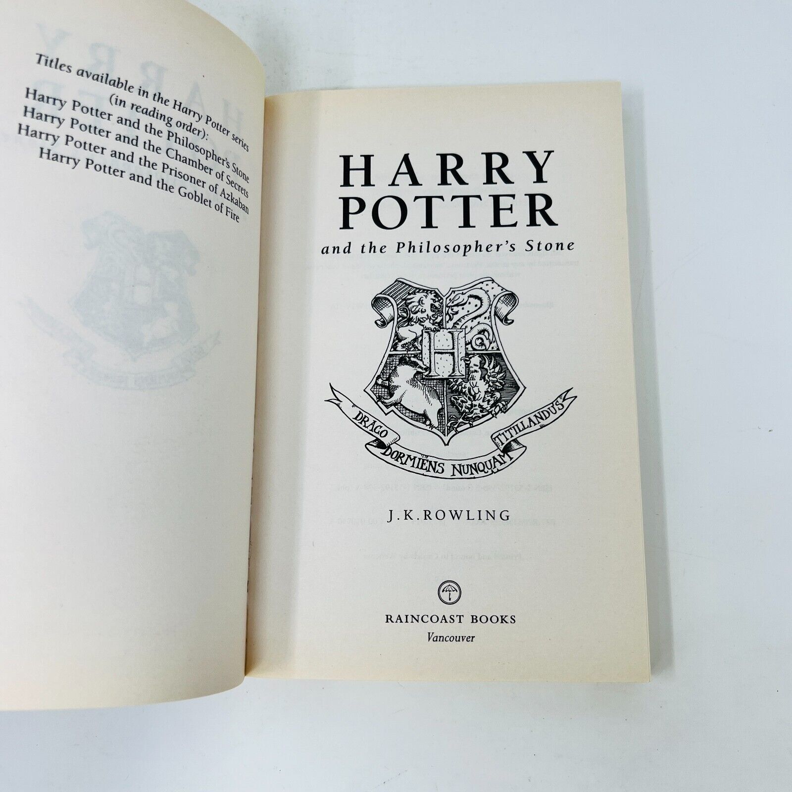 Harry Potter #1-2-3 Lot of Raincoast Paperback Books Rowling Philosopher's Stone