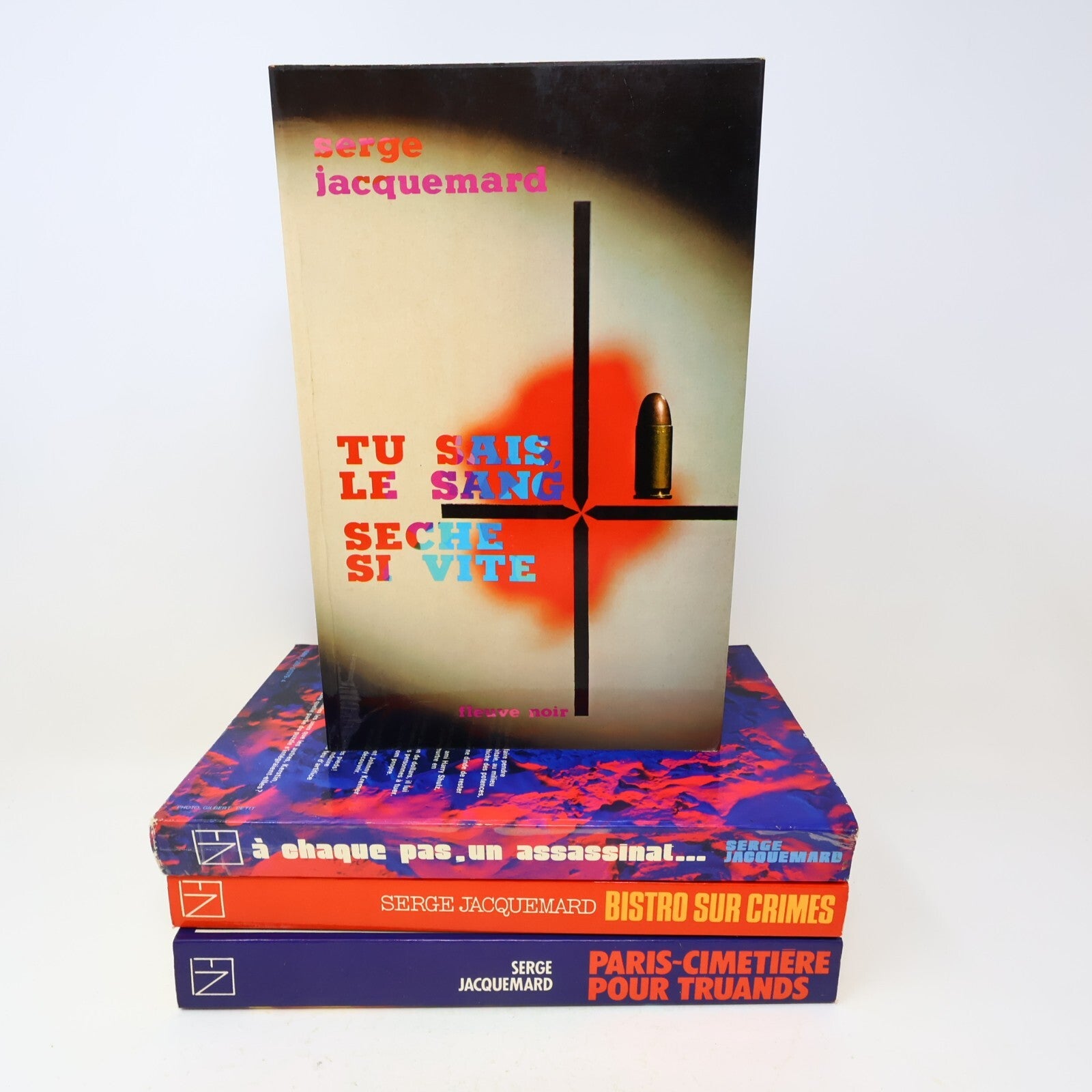 Serge Jacquemard Lot 4 Livres Fleuve Noir Paris-Cimetière pour Truands Policier