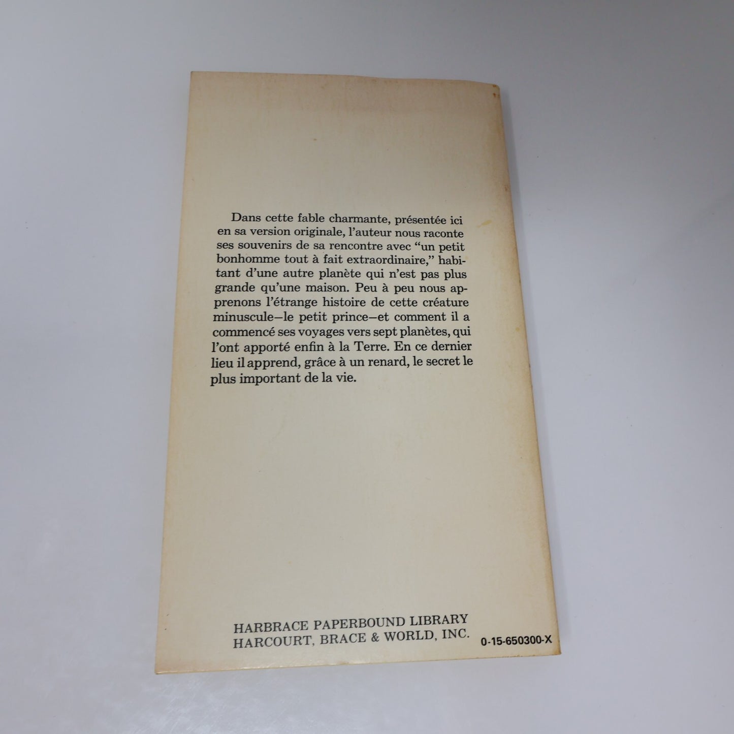 Le Petit Prince Saint Exupéry Harbace Paperbound Library Harcourt 1971 Enfants