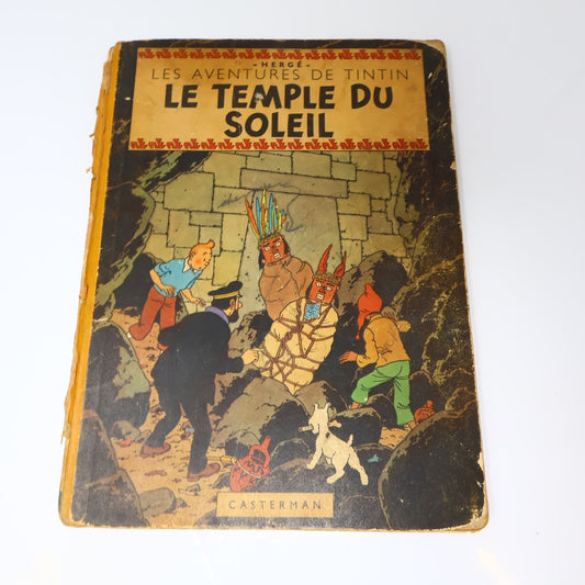 Tintin Le Temple du Soleil Hergé Casterman B3 1949 EO 2 Symboles Incas BD