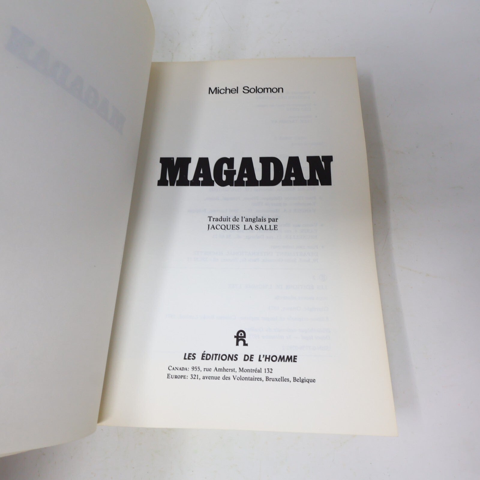 1973 Magadan l'Enfer de la Sibérie Michel Solomon De L'homme Biographie Histoire