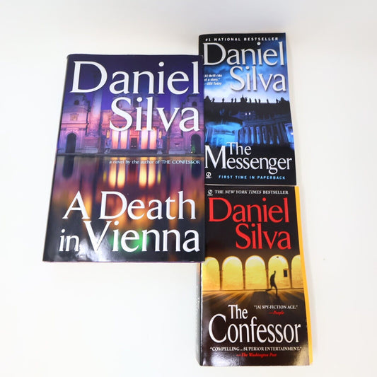 Daniel Silva Death in Vienna Confessor Messenger Lot 3 Books Espionage Spy 2000s