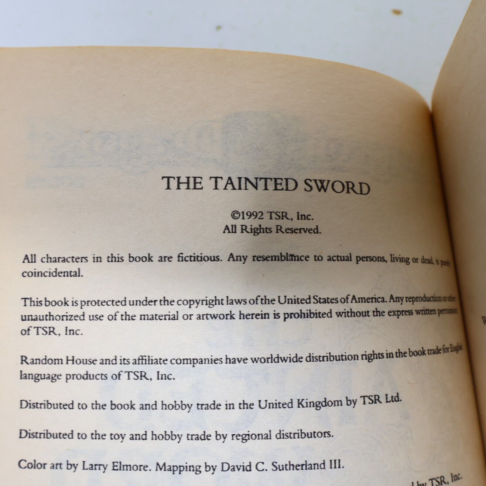 1992 The Tainted Sword The Penhaligon Trilogy #1 by D. J. Heinrich D&D 1st Print
