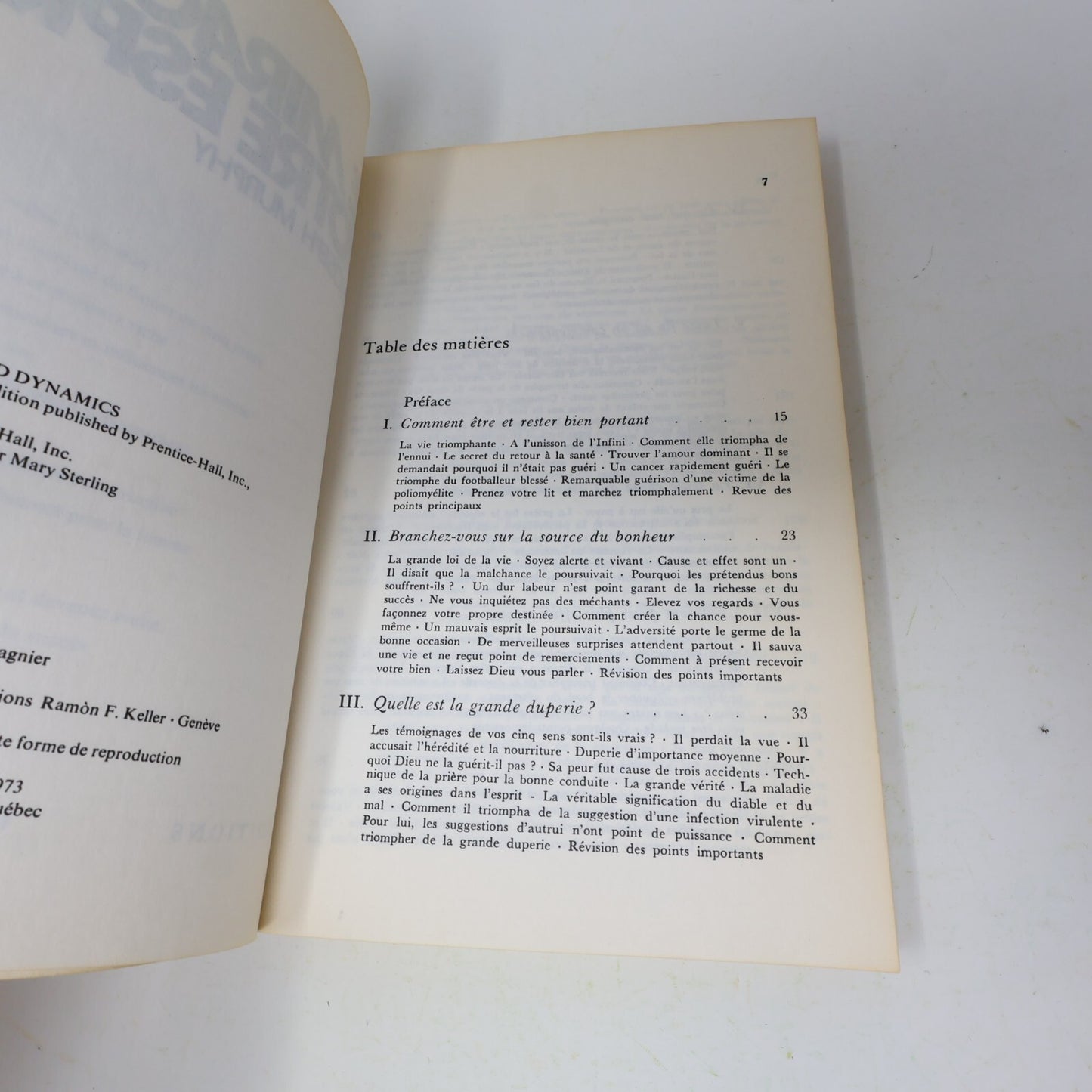 1973 Le Miracle de Votre Esprit Joseph Murphy Éditions du Jour Spiritualité 70s