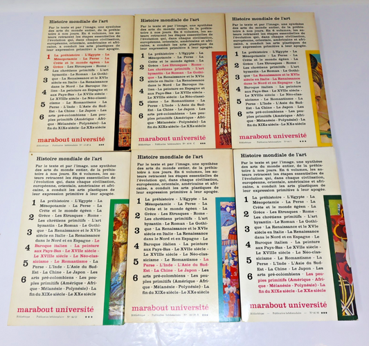 Histoire Mondiale de l'Art #1-6 Marabout Université Série Complète Lot 6 Livres