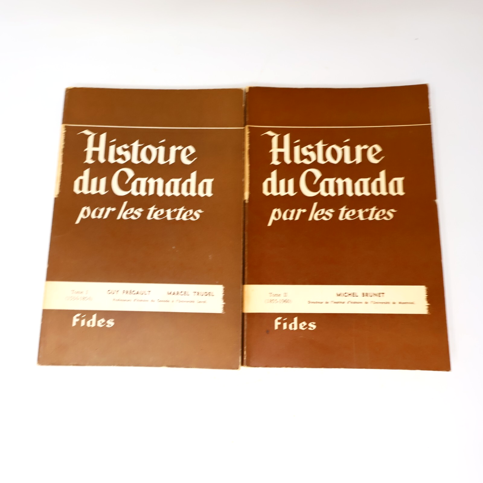 Histoire du Canada Par les Textes #1-2 Série Complète Lot 2 Livres Fides French