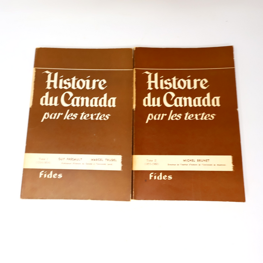 Histoire du Canada Par les Textes #1-2 Série Complète Lot 2 Livres Fides French
