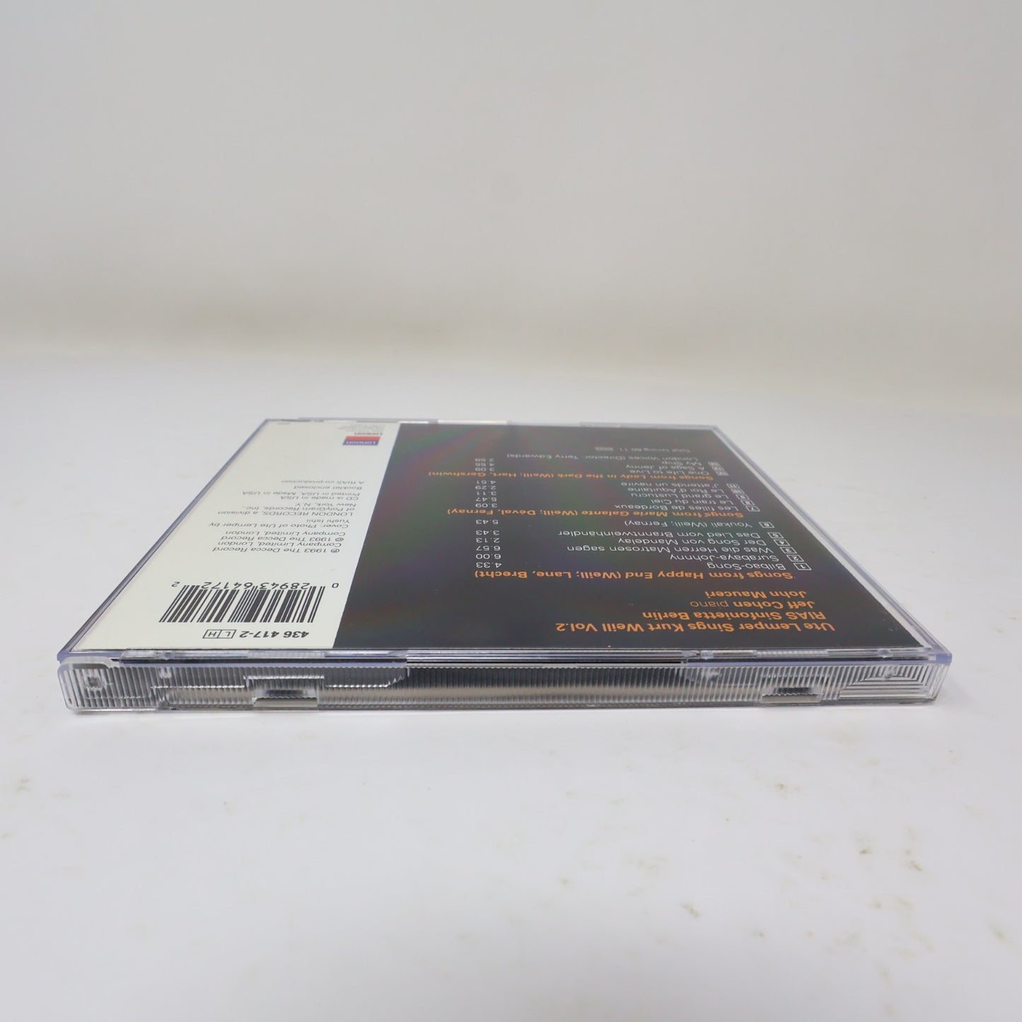 Ute Lemper Sings Kurt Weill Volume 2 CD 1993 Jazz Pop Classical 90s