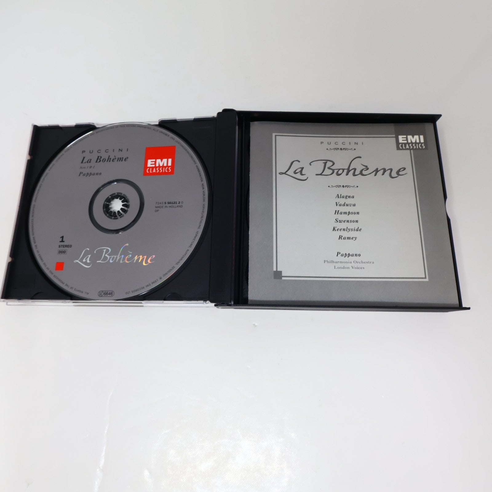 La Bohème CD Puccini/Pappano/Vaduva/Alagna/Hampson EMI 1996 Opera Classical