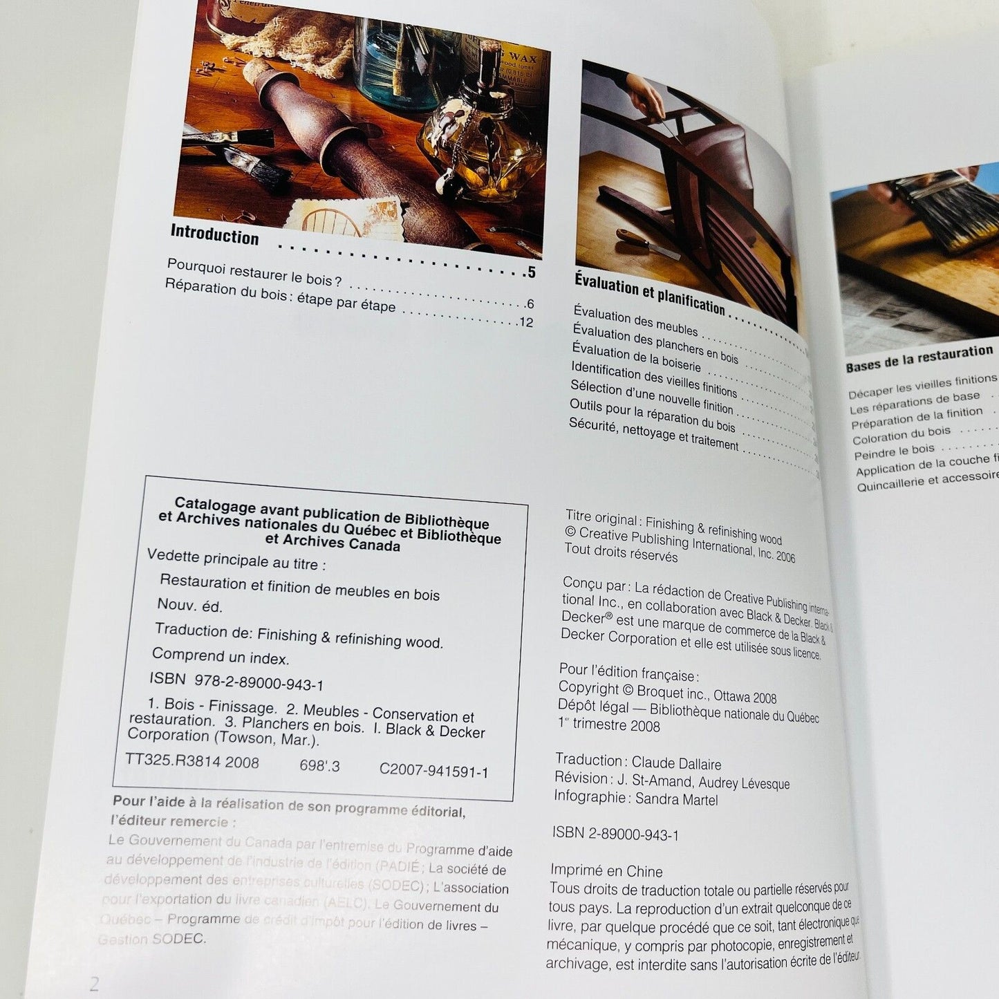 Restauration et Finition de Meubles en Bois Livre Bricolage Black & Decker 2008