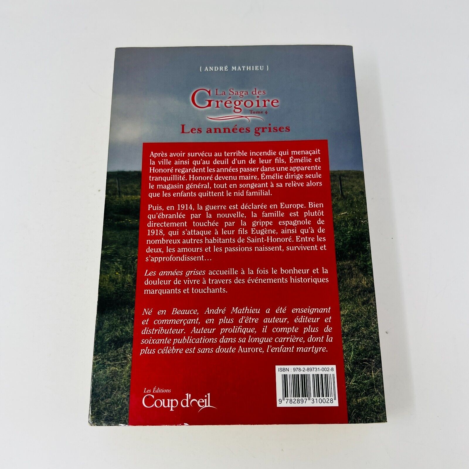 2012 La Saga des Grégoire #4 Les Années Grises de André Mathieu Coup d'Oeil PB