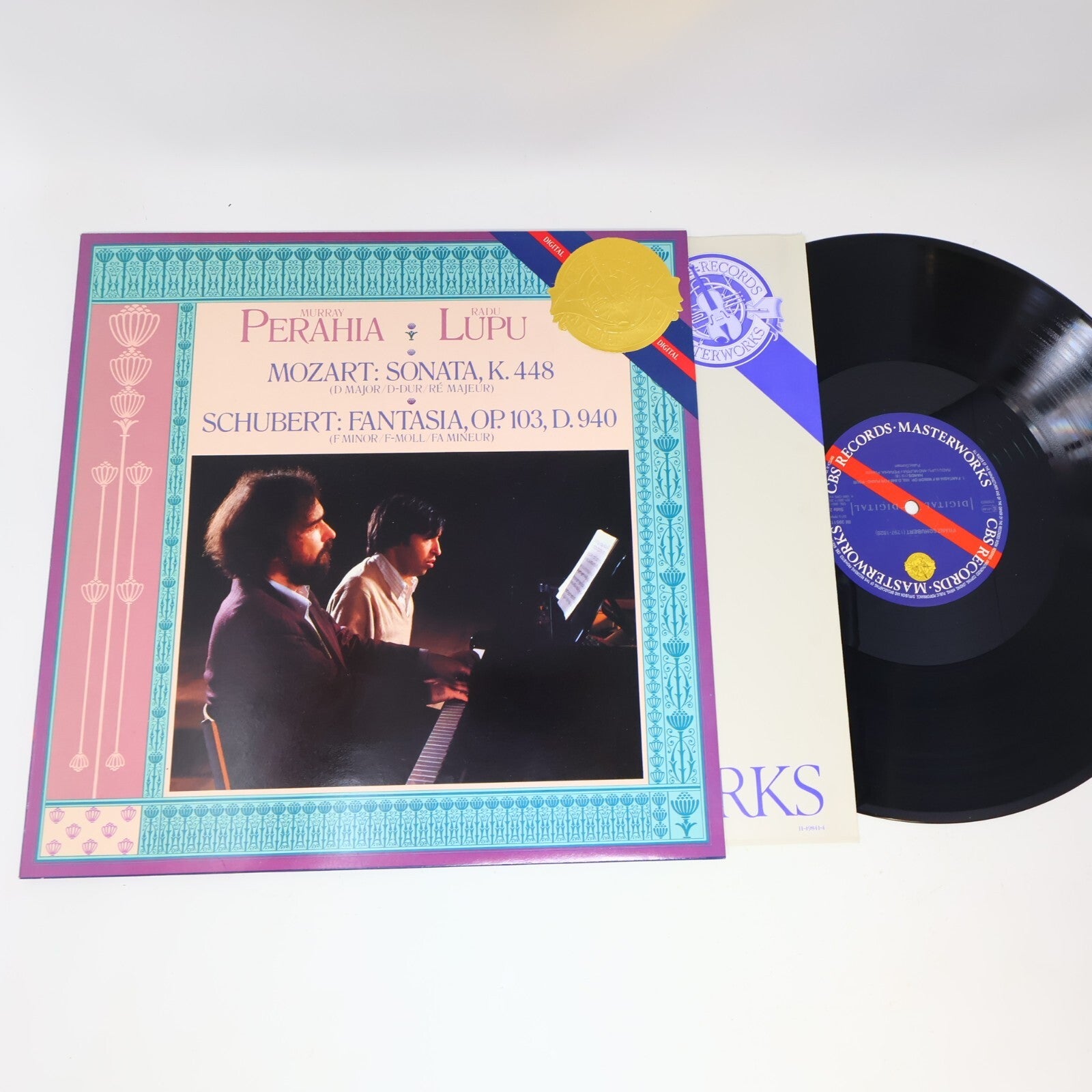 Murray Perahia Radu Lupu Mozart Sonata Schubert Fantasia LP Record 1985 CBS