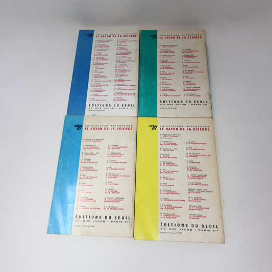 Microcosme Le Rayon de la Science Lot 4 Livres Nuages/Pétrole/Métallurgie/Vie