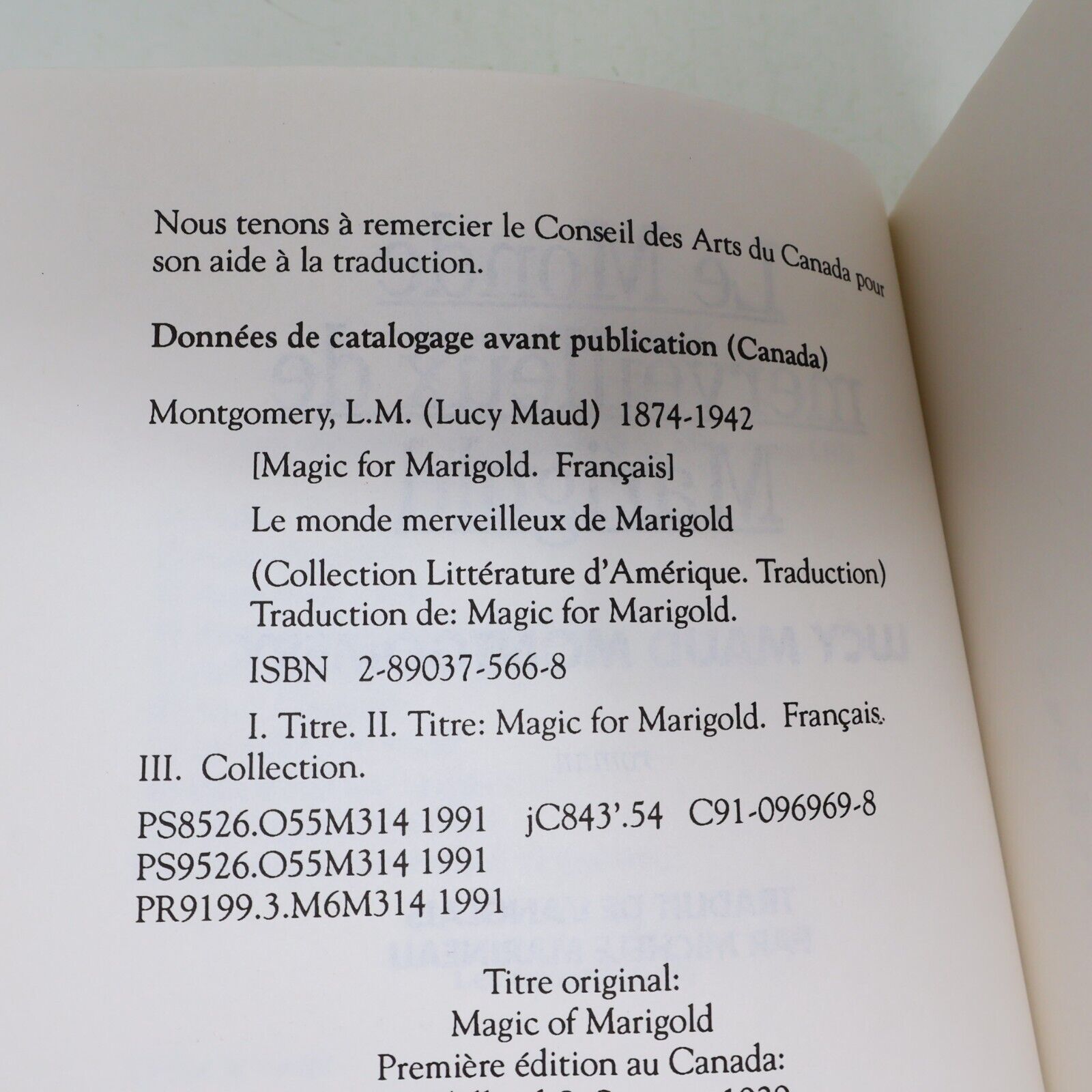 1991 Le Monde Merveilleux de Marigold L Maud Montgomery Maison aux Pignons Verts