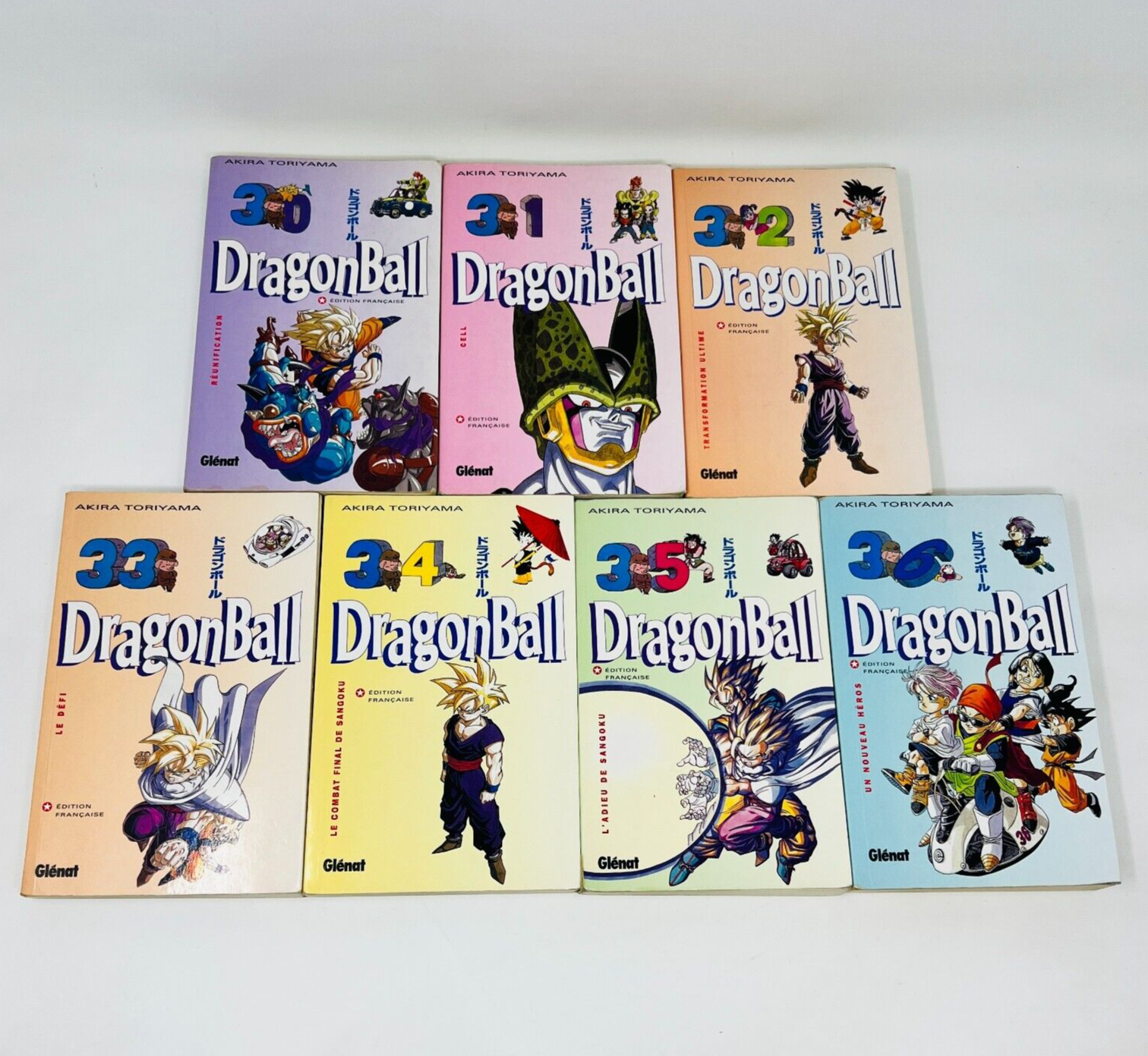 7x Dragon Ball Glénat #30-36 Lot Mangas Akira Toriyama Réunification 1998-99 PB