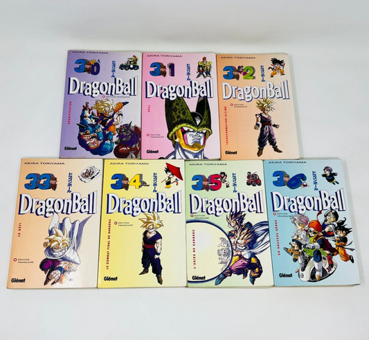 7x Dragon Ball Glénat #30-36 Lot Mangas Akira Toriyama Réunification 1998-99 PB
