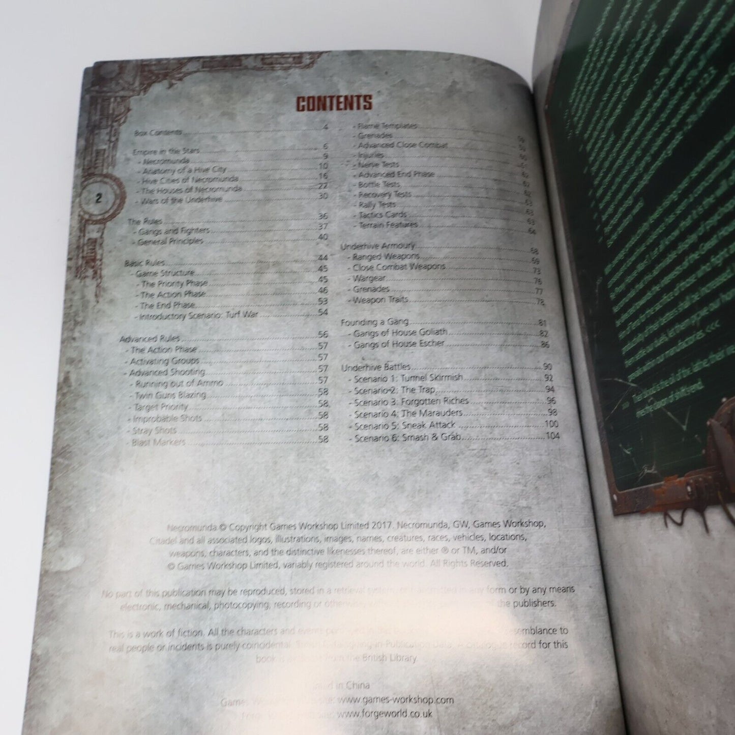 2017 Necromunda Underhive Rule Book Fantasy RPG Games Workshop Paperback PB