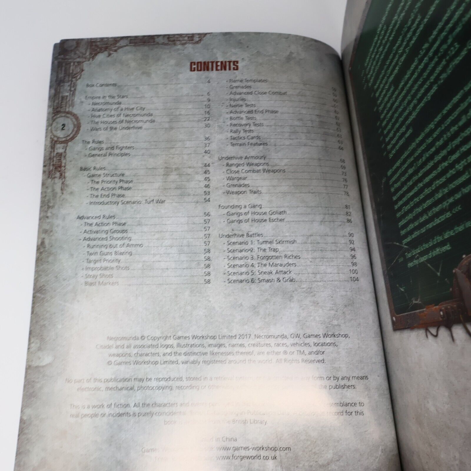 2017 Necromunda Underhive Rule Book Fantasy RPG Games Workshop Paperback PB