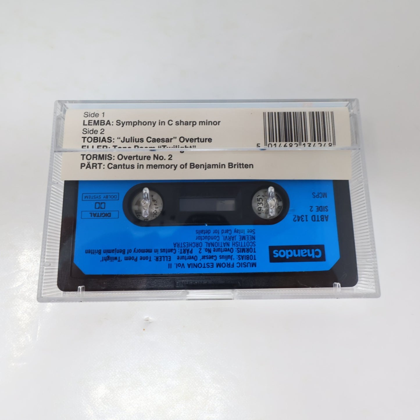 Music From Estonia Volume 2 Cassette Neeme Järvi Lemba/Tobias/Eller/Veljo Tormis