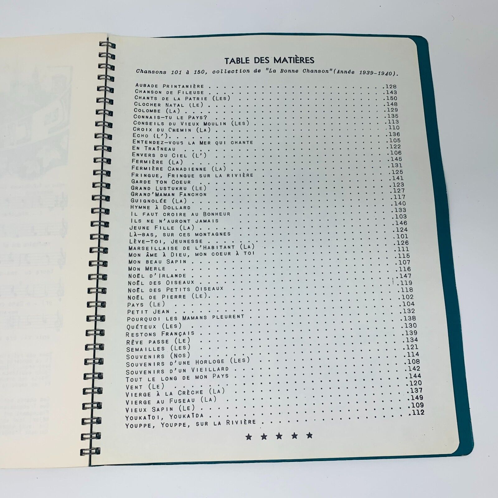 1940s La Bonne Chanson Troisième Album 101-150 Partitions St-Hyacinthe Français