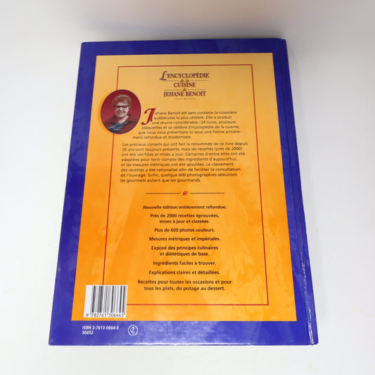 1991 L'Encyclopédie de la Cuisine de Jehane Benoit Recettes Québec Mirabel Livre