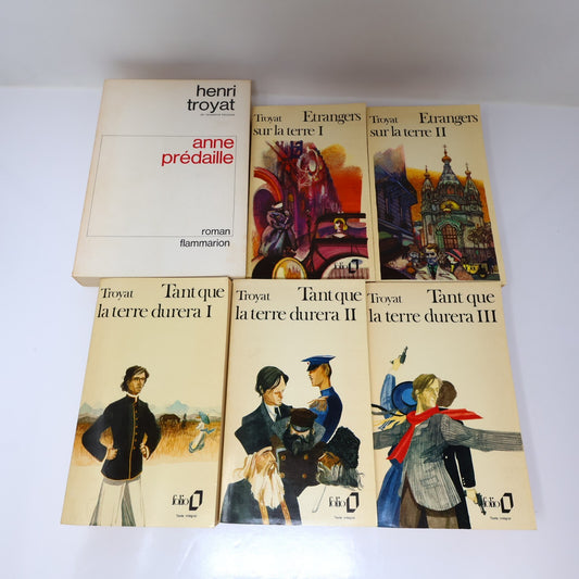 Henri Troyat Lot 10 Livres Étrangers sur la Terre/Anne Prédaille Roman France PB