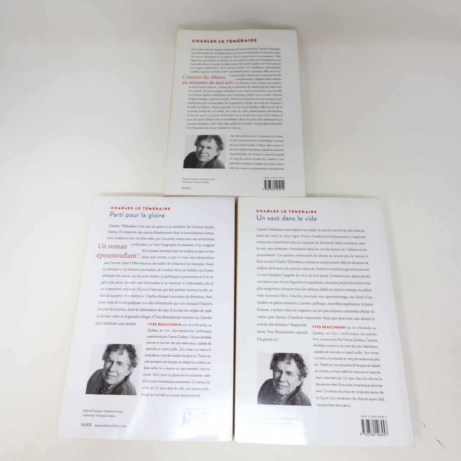 Charles le Téméraire #1-3 Série Complète Lot 3 Livres Yves Beauchemin Français