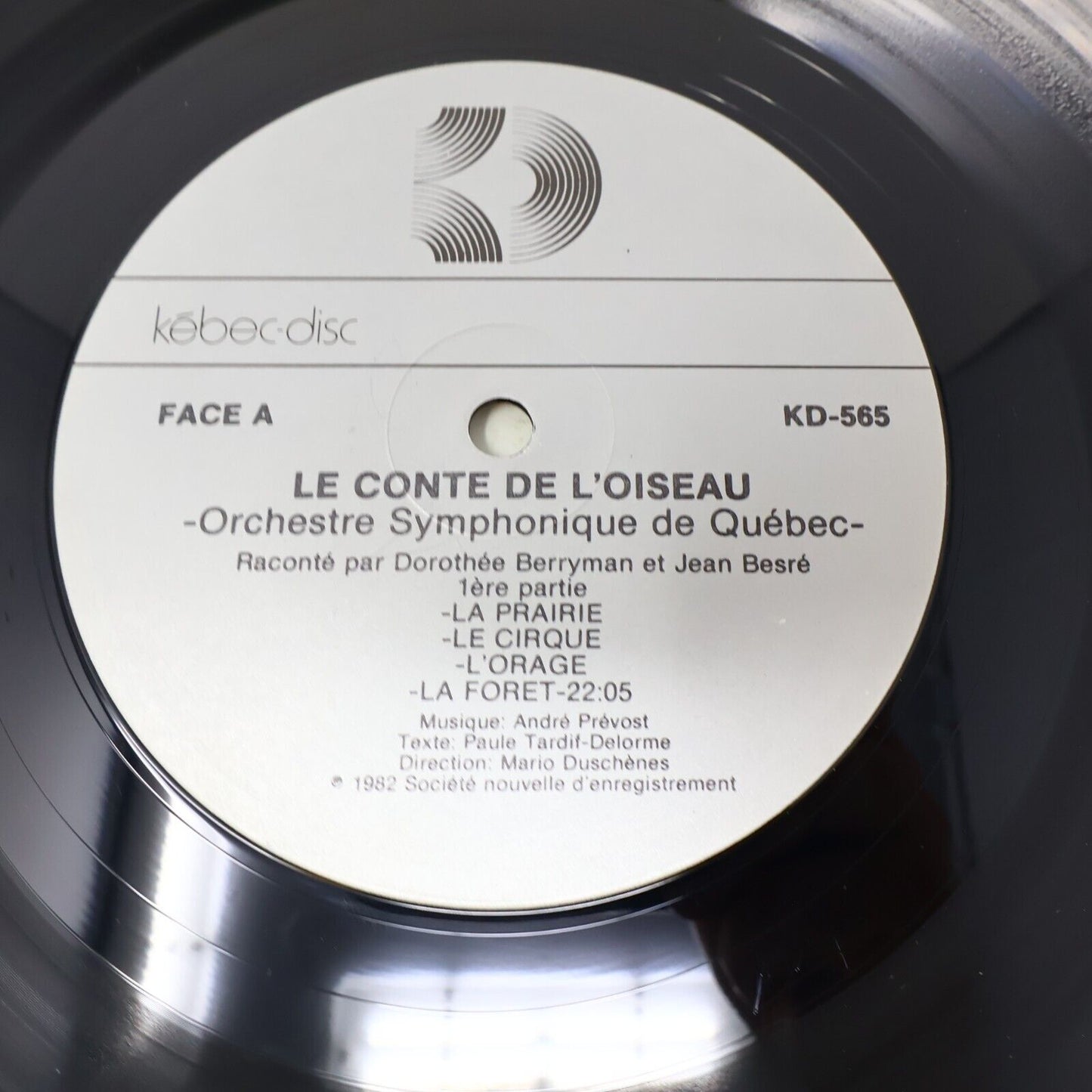 Le Conte De L'Oiseau André Prévost OSQ LP Disque Jean Besré Dorothy Berryman