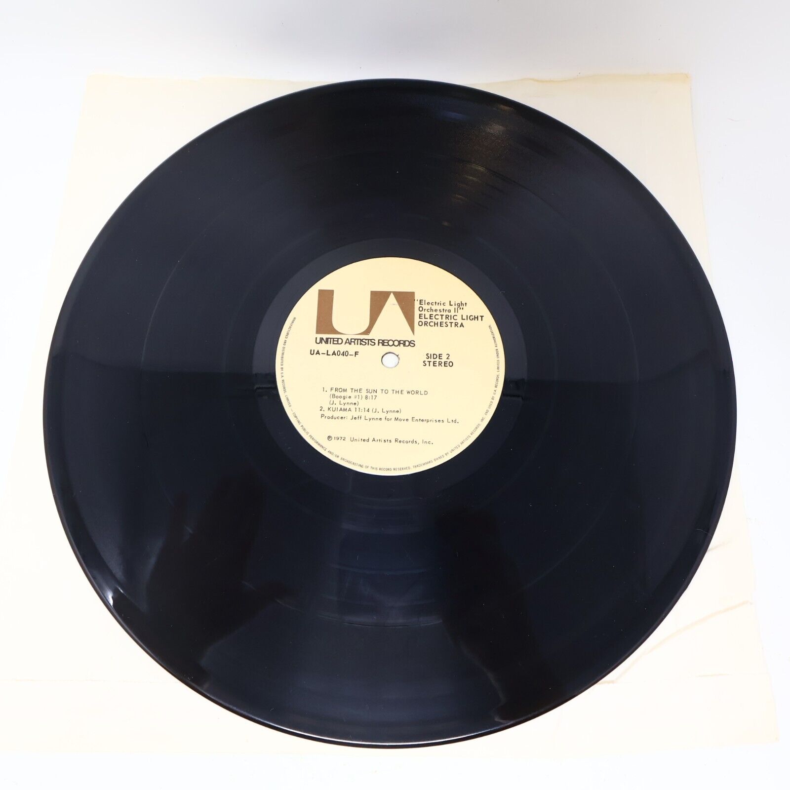Disc Only Electric Light Orchestra II ELO #2 LP Record 1973 UA-LA040-F NO Sleeve